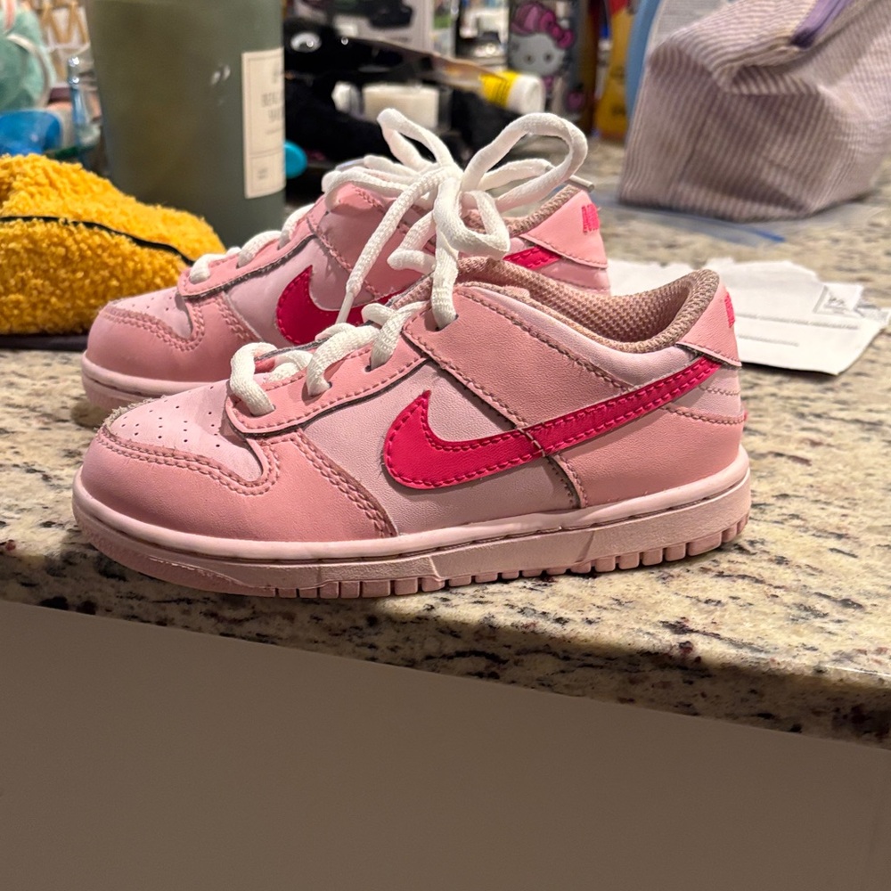Nike Kids Pink Sneakers with White Laces